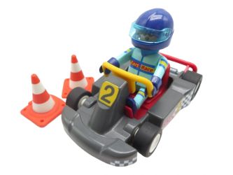 Set Go-Kart Rennfahrer