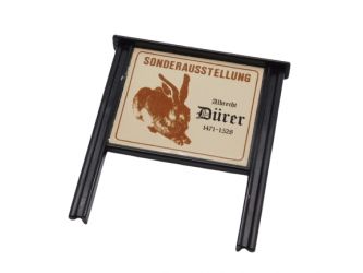 Schild Werbetafel Museum