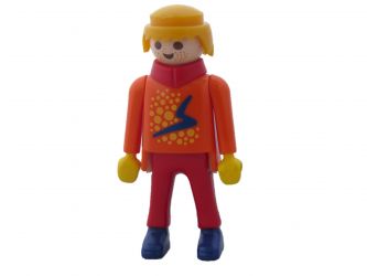 Mann Skifahrer