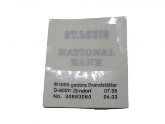 Aufkleber Western Bank