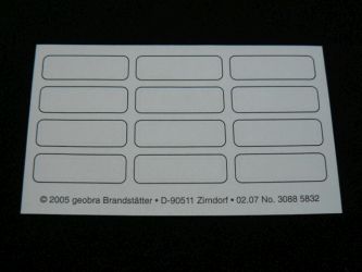 Etikett, Karte Fußball-Namen